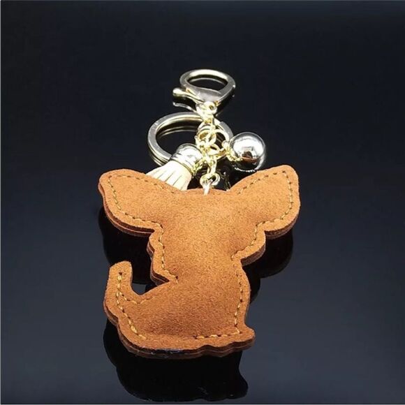 Chihuahua Rhinestone Charm For Purse Keys Car Decoration Puppy Cute Bling 🆕 - Picture 7 of 8